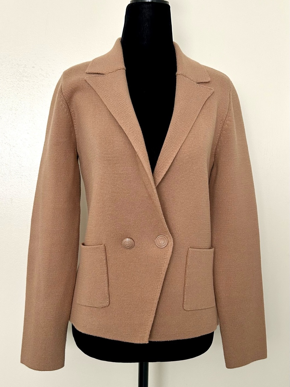 NWT! L’AGENCE Beige Tan 2-ButtonDouble-Breast Notch Lapel Jacket - M -$1,000+